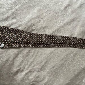Floral Patterned Black Tie